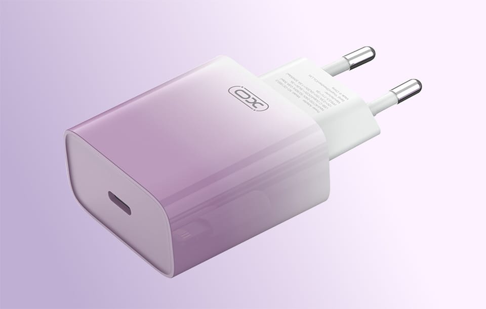 Ładowarka sieciowa XO CE18, USB-C, PD30W (fioletowa)