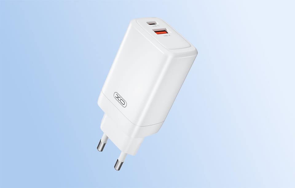 Ładowarka sieciowa XO CE17, 65W, 1x USB-C, 1x USB-A