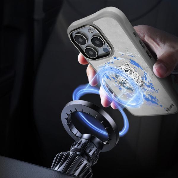 Etui Nimmy Pantera MagSafe do iPhone 16  Pro Max jasnoszary