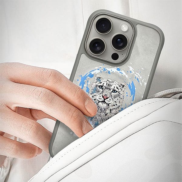 Etui Nimmy Pantera MagSafe do iPhone 16  Pro Max jasnoszary