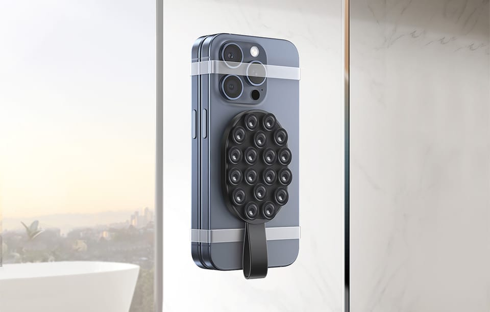 Magnetyczny uchwyt na telefon z przyssawkami Joyroom JR-ZS393-S (czarny)