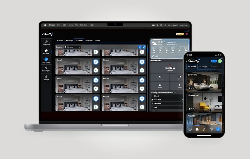 Zestaw SHELLY Wall Display + BLU H&T (czarny)