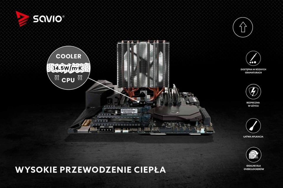 SAVIO PASTA TERMOPRZEWODZĄCA 14,5W/MK, 1G, TG-04