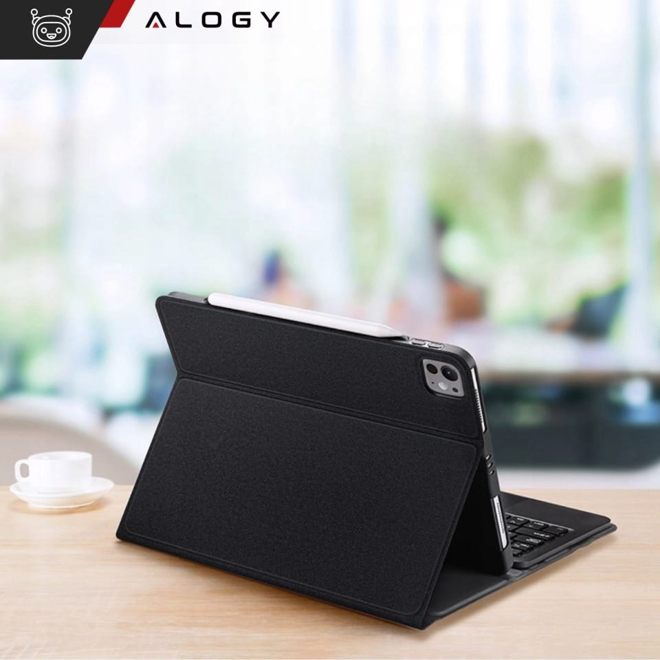 Etui ochronne z klawiaturą do Apple iPad Pro 13" M4 2024 7gen Alogy Keyboard case z miejscem na rysik klawiatura Bluetooth czarne