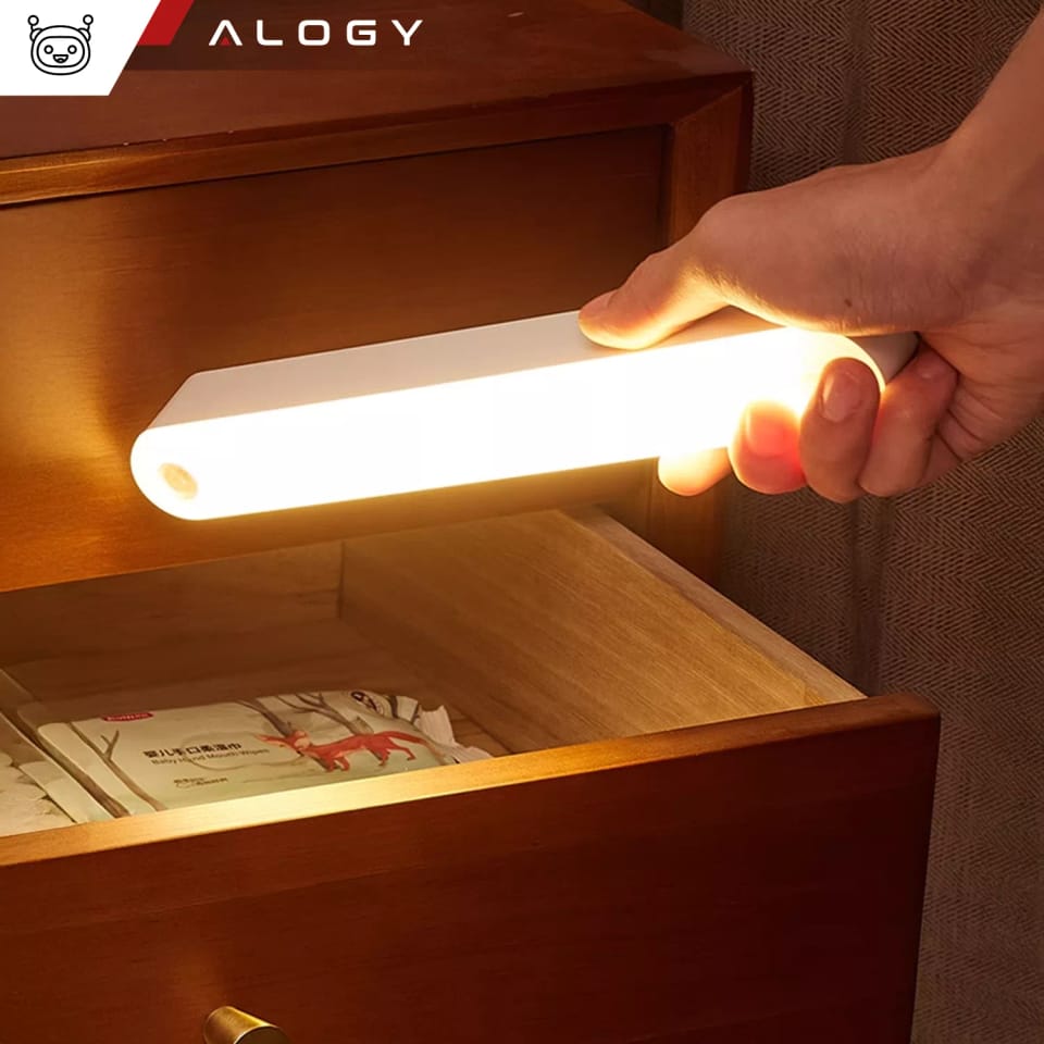 Lampka nocna Alogy Sensor Lamp z czujnikiem ruchu 25cm lampa szafkowa biurkowa na magnes Biała