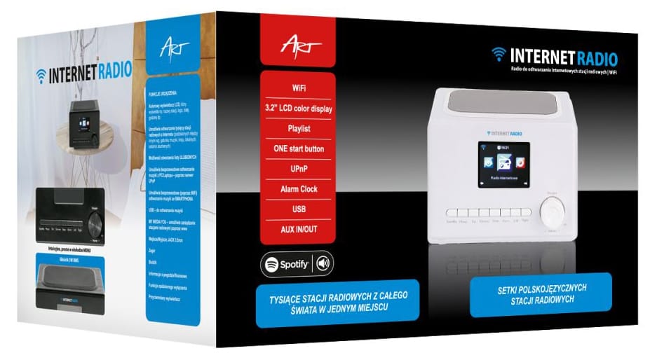 Radio internetowe Art Wifi1002 3.2" LCD Color