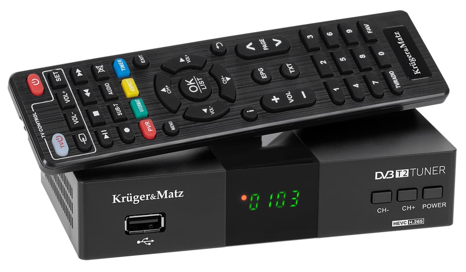 Tuner DVB-T2  H.265 HEVC Kruger&Matz