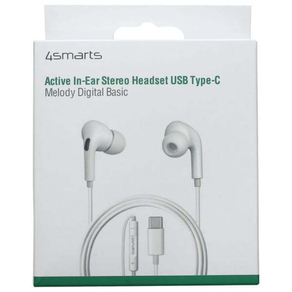4smarts Słuchawki Melody Digital Basic   USB-C z przetwornikiem D/A biały/white 465590