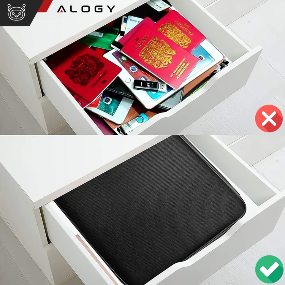 Walizka torba podróżna etui organizer na dokumenty Alogy Bag for Documents with Number Lock - 37x26x11cm Czarna