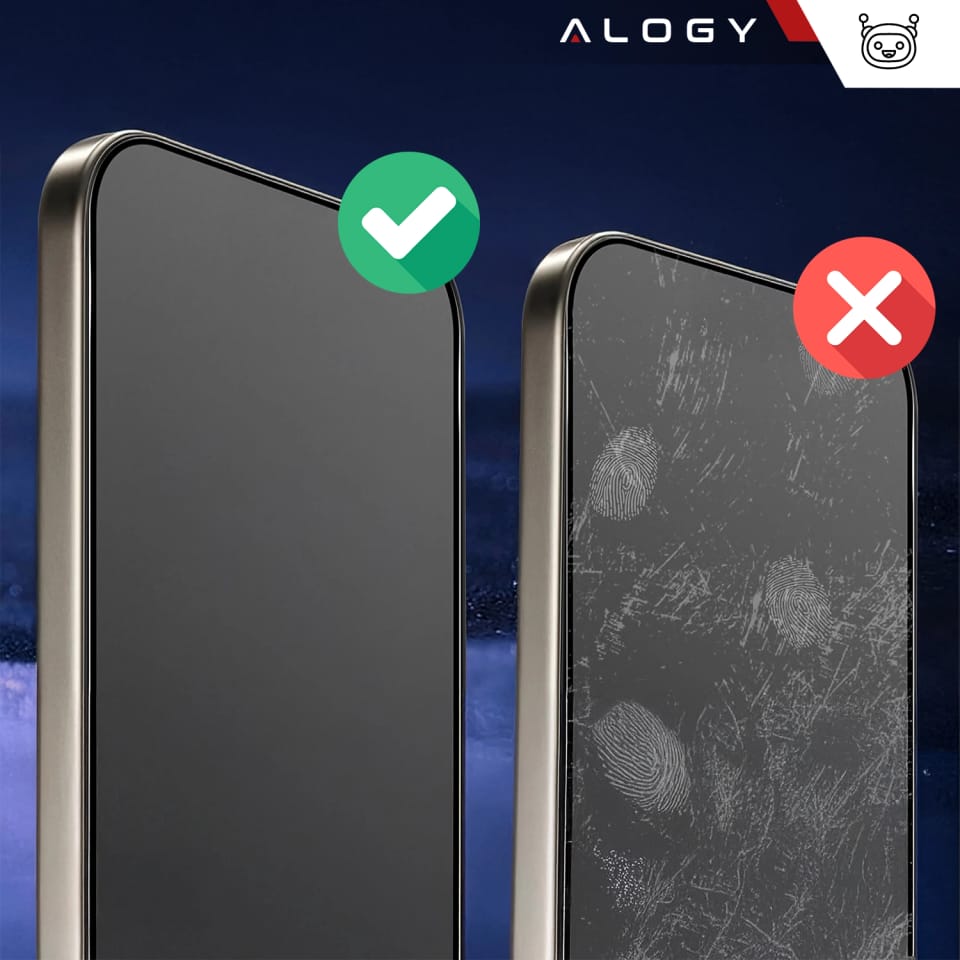 Szkło hartowane Prywatyzujące do Apple iPhone 16 Plus matowa ochrona na ekran Alogy Privacy Glass