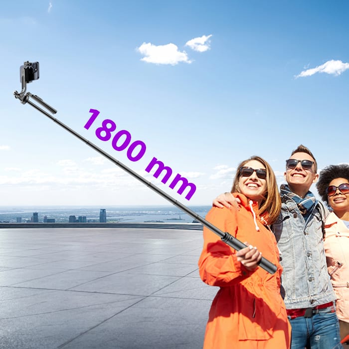 kij selfie z regulacją wysokości, selfie stick Spacetronik, regulowany statyw do zdjęć