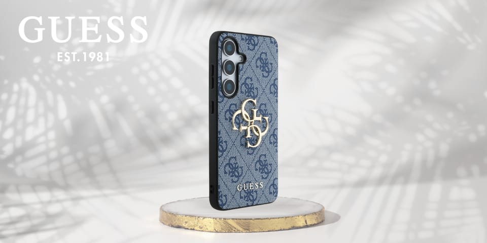 Etui Guess Big 4G Logo Classic Logo do   Samsung Galaxy S25 niebieski