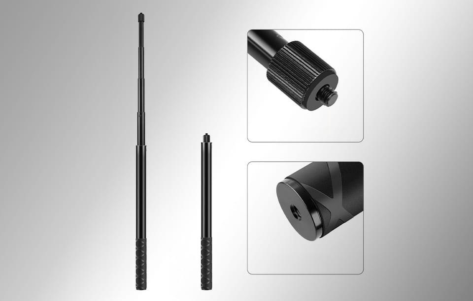 Uchwyt motocyklowy/rowerowy PULUZ z pojedynczym zaciskiem i uchwytem selfie 150 cm