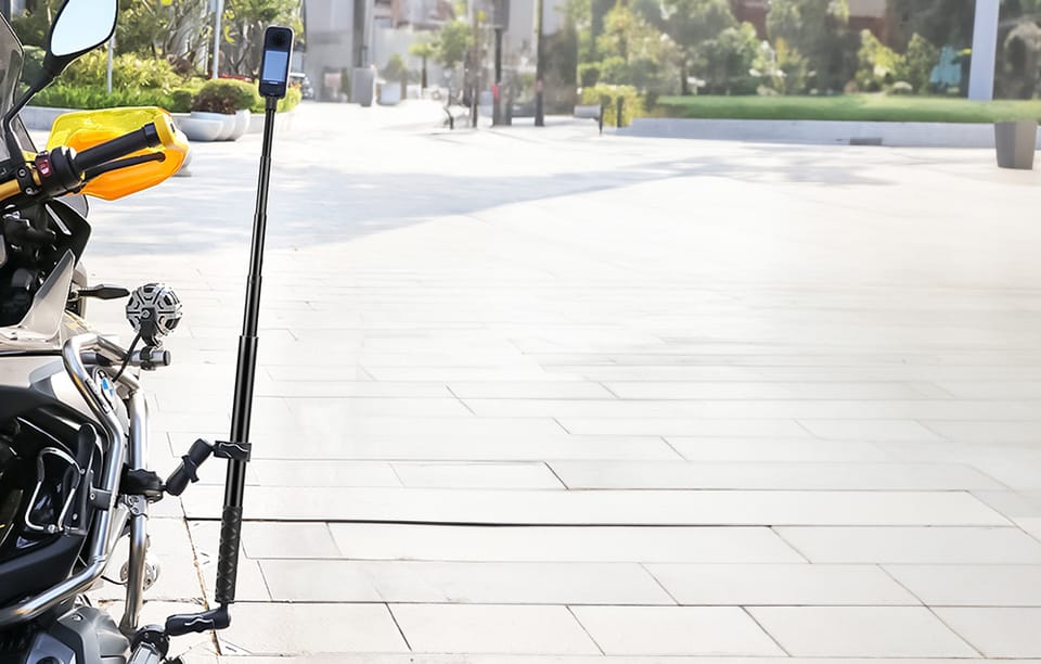 Uchwyt motocyklowy/rowerowy PULUZ z pojedynczym zaciskiem i uchwytem selfie 150 cm