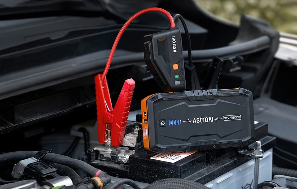 AstroAI S8 3w1: Jump starter 1500A + Powerbank 10000mAh + Światło awaryjne