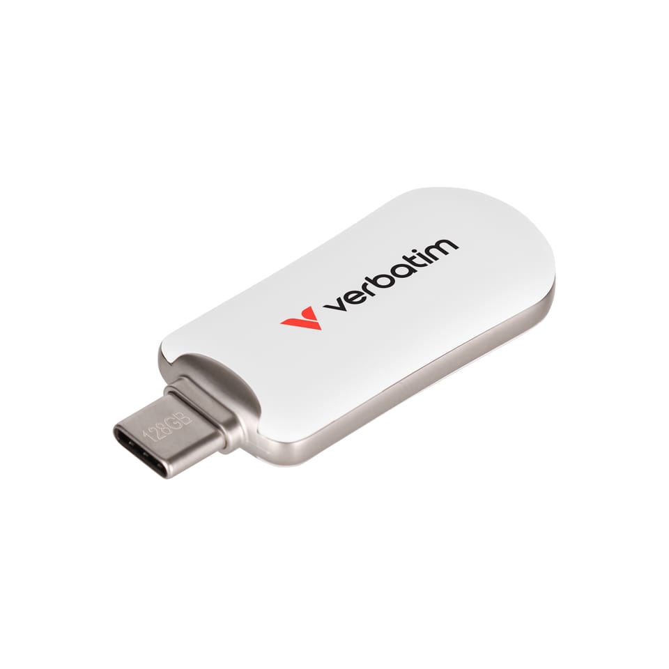 Pendrive Verbatim Plectra 128GB USB-C     biały/white 30229