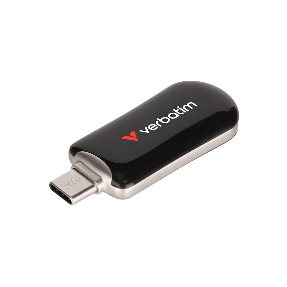 Pendrive Verbatim Plectra 256GB USB-C     czarny/black 30226