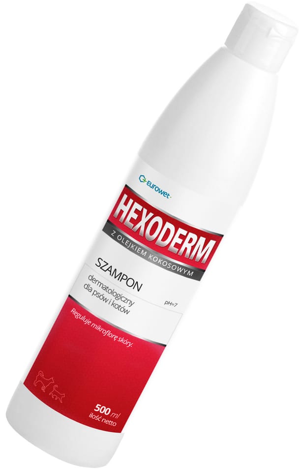 Szampon dermatologiczny dla psów i kotów Hexoderm 500ml