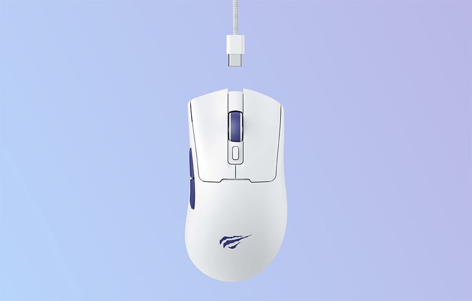 Przewodowa Mysz Gamingowa Havit MS966 RGB 12000 DPI Biała