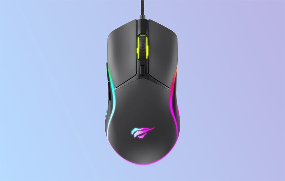 Przewodowa mysz gamingowa Havit MS1029 RGB (czarna)