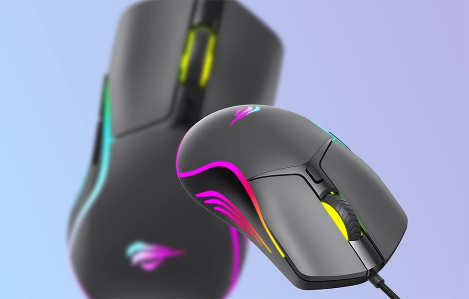 Przewodowa mysz gamingowa Havit MS1029 RGB (czarna)