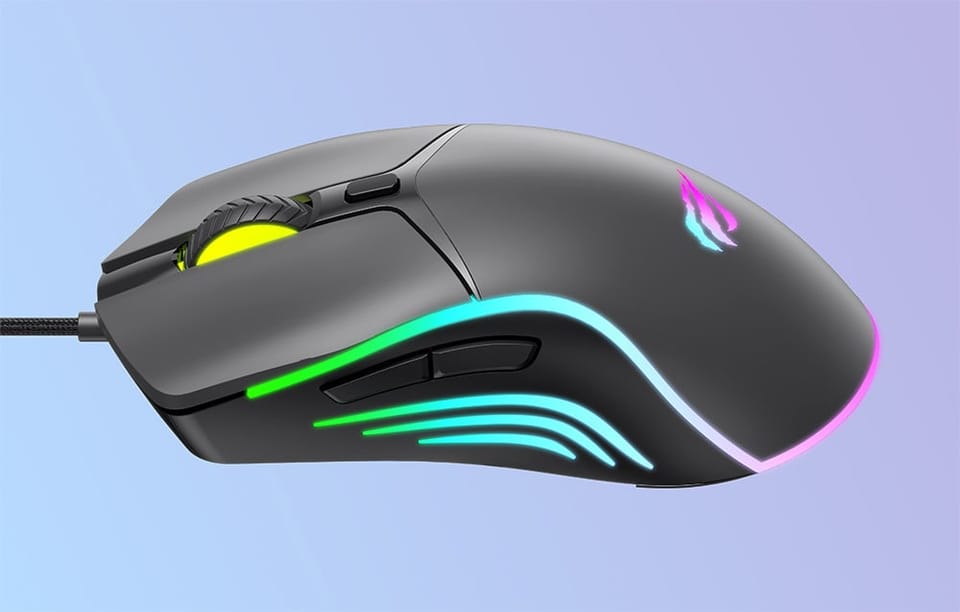 Przewodowa mysz gamingowa Havit MS1029 RGB (czarna)