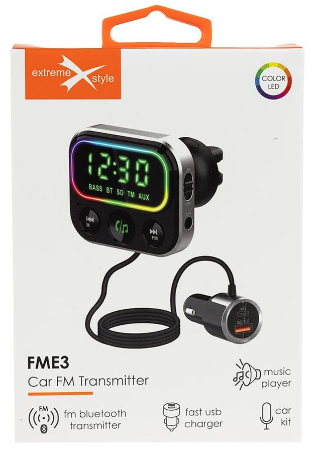 Transmiter samochodowy FM Bluetooth eXtremestyle FME3