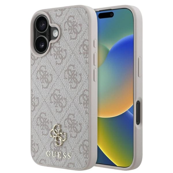 Etui Guess HC PU 4G Small 4G and Classic do iPhone 16 MagSafe różowy