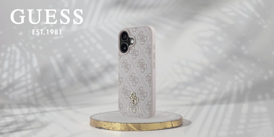 Etui Guess HC PU 4G Small 4G and Classic do iPhone 16 MagSafe różowy