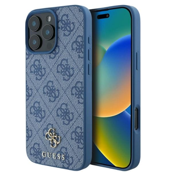 Etui Guess HC PU 4G Small 4G and Classic do iPhone 16 Pro Max MagSafe niebieski
