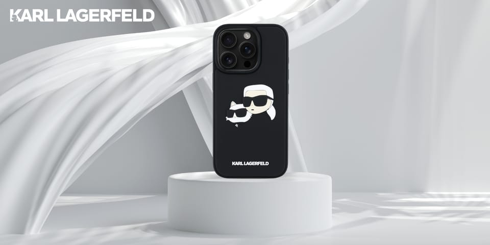 Etui Karl Lagerfeld HC 3D Rubber Double  Heads do iPhone 16 Pro czarny