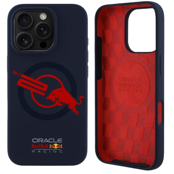 Etui Red Bull HC Silicone ORBR20 Logo    Red Lining do iPhone 16 Pro MagSafe granatowy