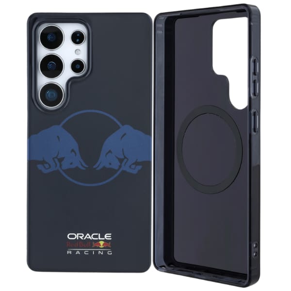 Etui Red Bull Two Bulls Logo MagSafe do  Samsung Galaxy S25 Ultra granatowy