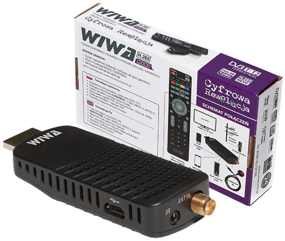 Sintonizador DVB-T/T2 WIWA H.265 MINI