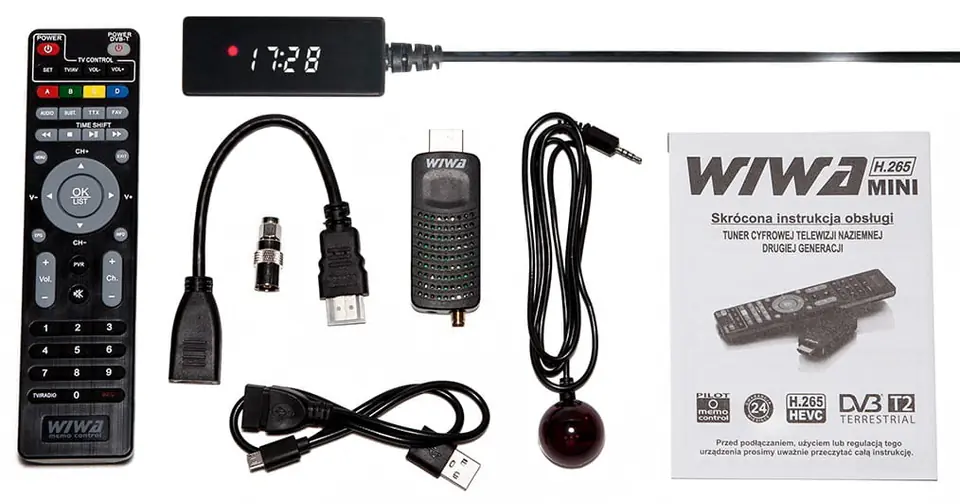 Sintonizador de leds dvb-t/t2 wiwa h.265 mini