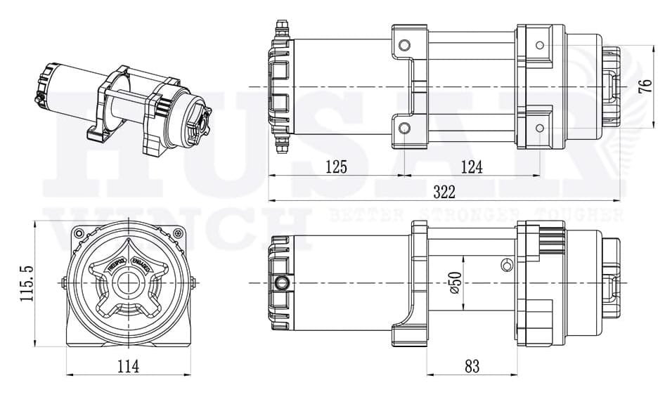 Wyciągarka elektryczna Husar BST S 4500 Lbs 2041 kg