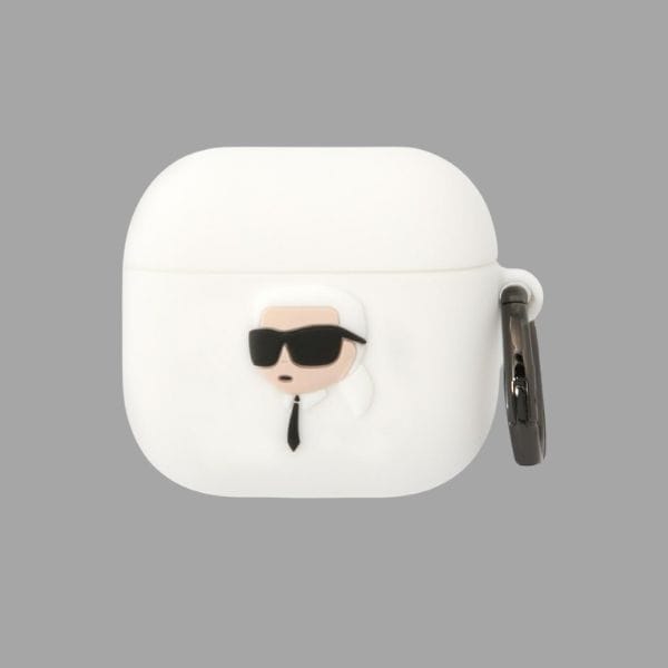 Etui Karl Lagerfeld 3D Silicone NFT do   AirPods 4 biały
