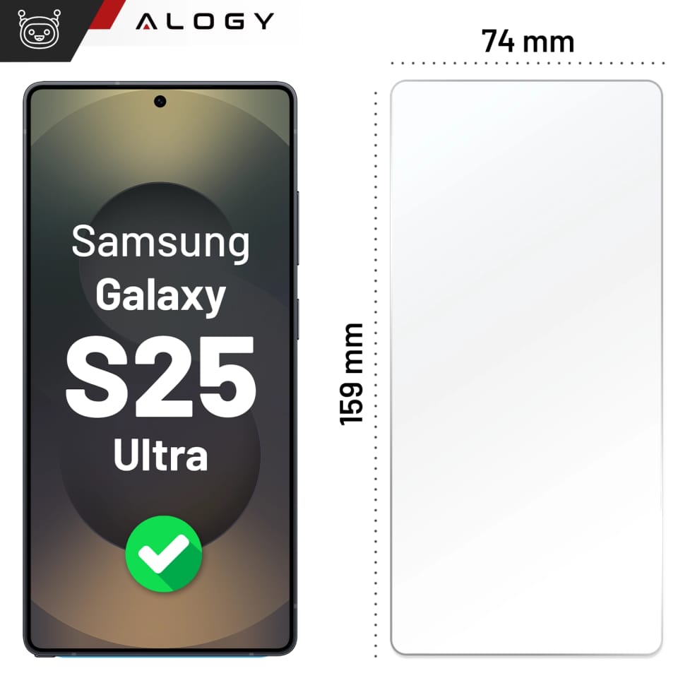 Szkło hartowane do Samsung Galaxy S25 Ultra ochronne szkiełko na ekran 9H Alogy Heavy Pro+™️