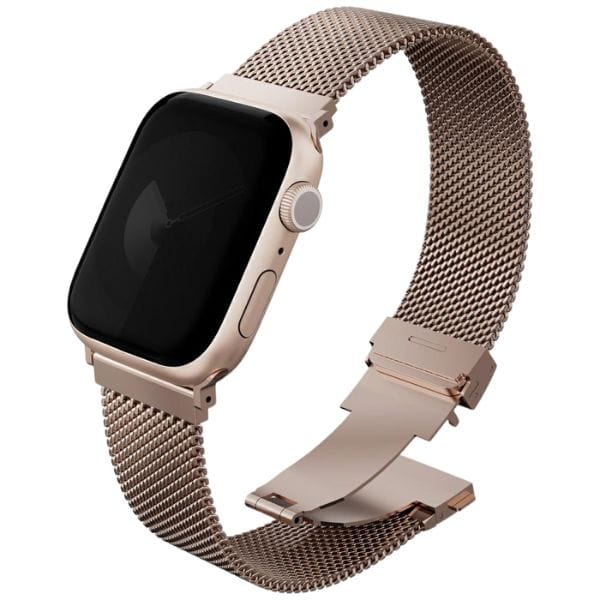 Pasek UNIQ Dante Pro do Apple Watch      49/46/45/44mm Stainless Steel metaliczny różowy