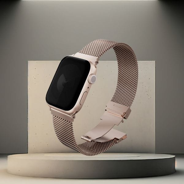 Pasek UNIQ Dante Pro do Apple Watch      49/46/45/44mm Stainless Steel metaliczny różowy