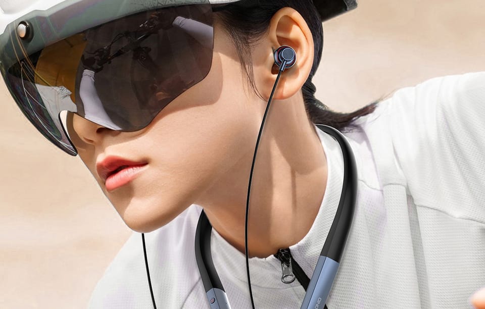 Słuchawki Bezprzewodowe Neckband LDNIO N01 Bluetooth 5.3 50h Ciemnoniebieskie
