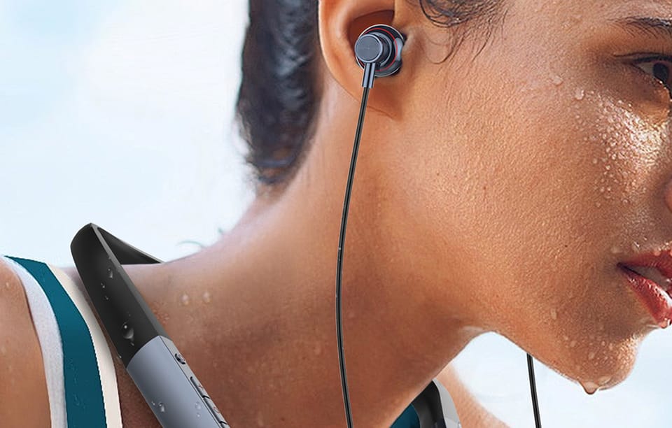 Słuchawki Bezprzewodowe Neckband LDNIO N01 Bluetooth 5.3 50h Różowe Złoto