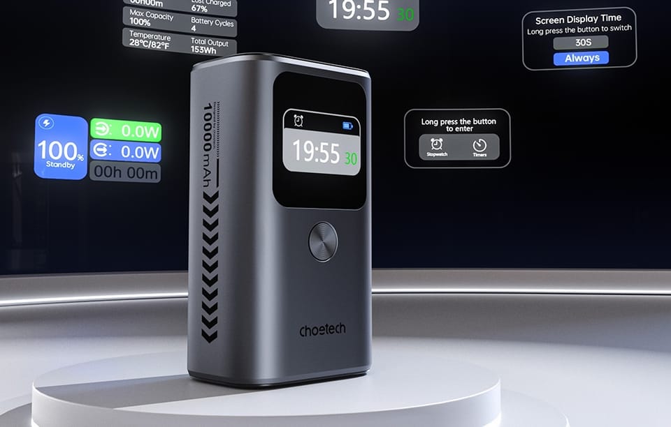 Powerbank Choetech B701 10000mAh PD30W (szary)