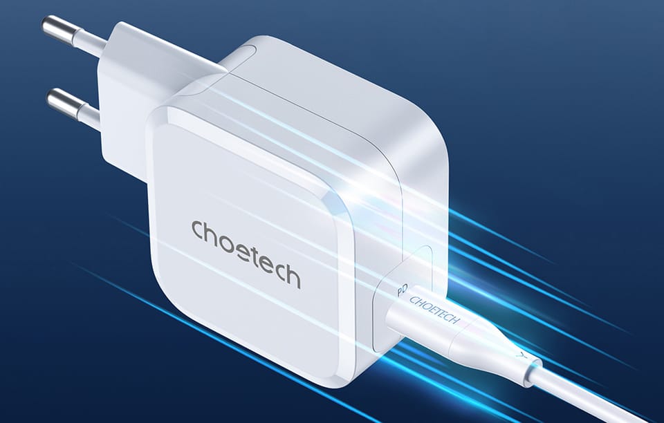 Ładowarka sieciowa PD8007  USB-C PD45W Choetech EU (biały)