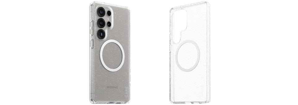 Etui CARE by PanzerGlass Flagship Urban  Combat StarLight White QI do Samsung Galaxy S25 Ultra przezroczysty