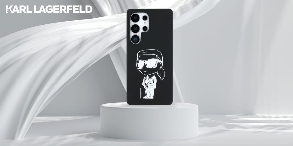Etui Karl Lagerfeld Silicone Graffiti    Ikonik Printed Logo MagSafe do Samsung Galaxy S25 Ultra czarny