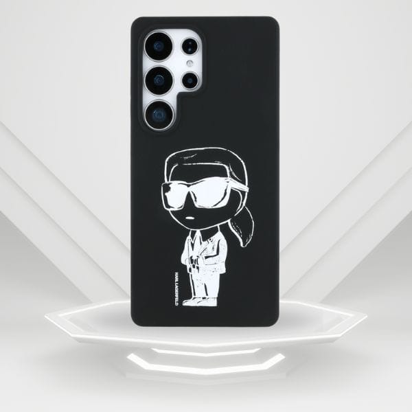 Etui Karl Lagerfeld Silicone Graffiti    Ikonik Printed Logo MagSafe do Samsung Galaxy S25 Ultra czarny