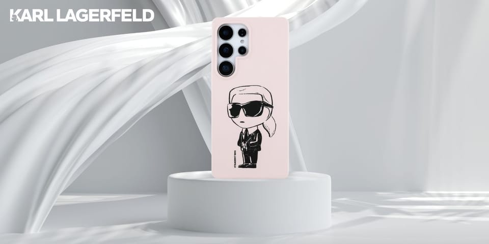 Etui Karl Lagerfeld Silicone Graffiti Ikonik Printed Logo MagSafe do Samsung Galaxy S25 Ultra różowy