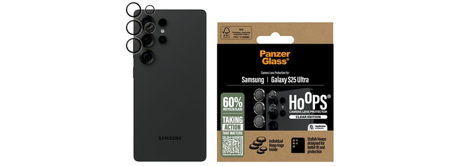 Szkło hartowane na obiektyw PanzerGlass  Hoops Lens Protector do Samsung Galaxy S25 Ultra przezroczysty