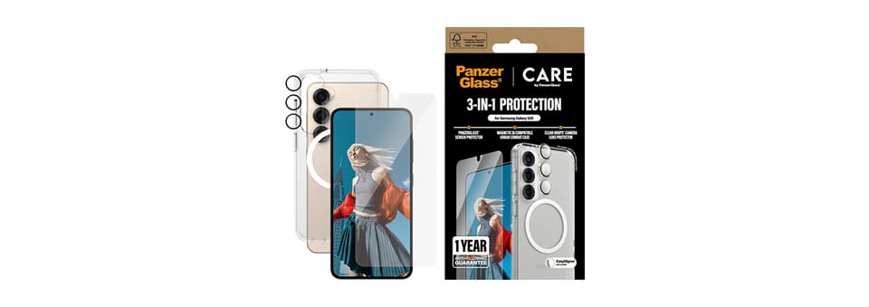 Zestaw ochronny CARE by PanzerGlass       Flagship 3w1 Etui+Szkło+Lens do Samsung Galaxy S25+